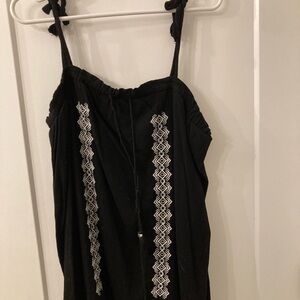 🤰 a:Glow embroidered Black Maternity Top